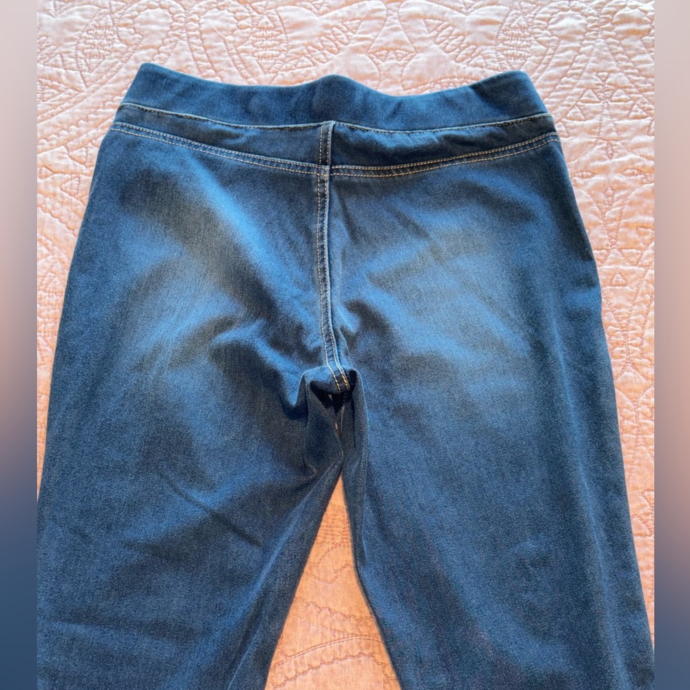 LOGO by Lori Goldstein Dark Blue Skinny Jeans - Picture 12 of 12